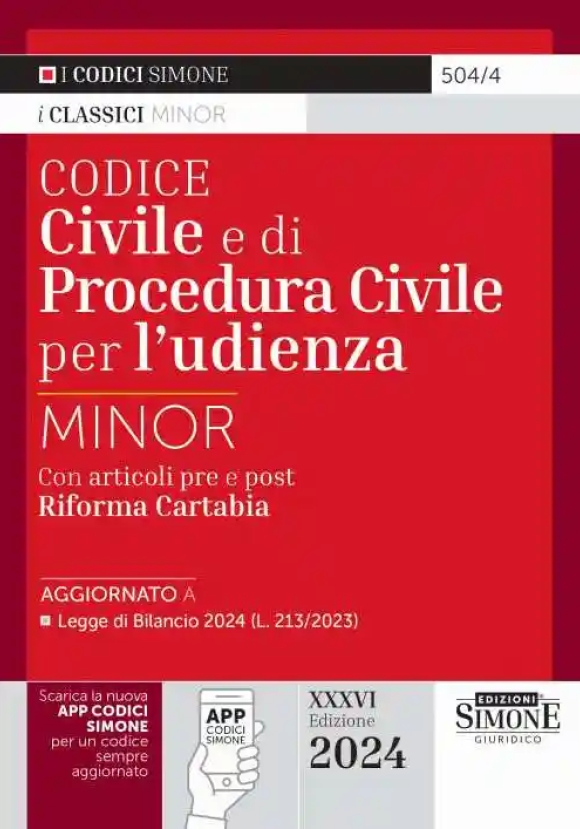 Codice Civile E Proc.civile Minor 37ed.