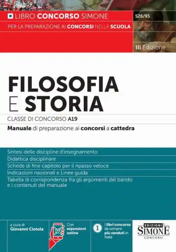 Manuale Filosofia Storia Classe A19