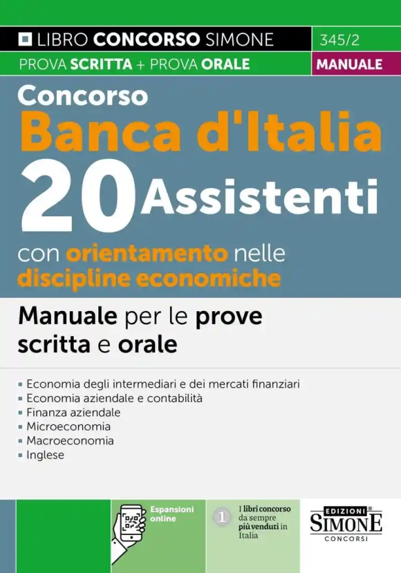 20 Assistenti Banca D'italia Disc.econ.