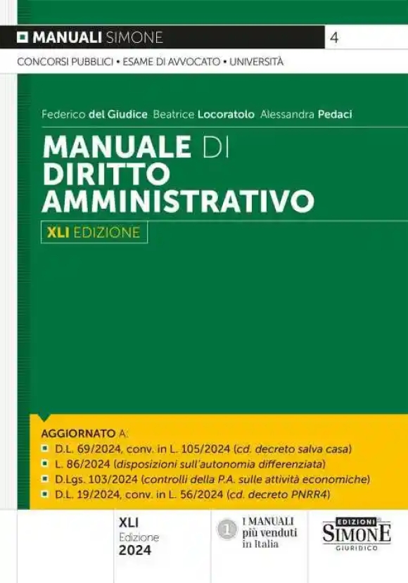 Manuale Diritto Amministrativo 41ed.