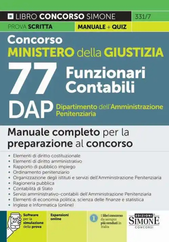 77 Funzionari Dap Min.giustizia 2024