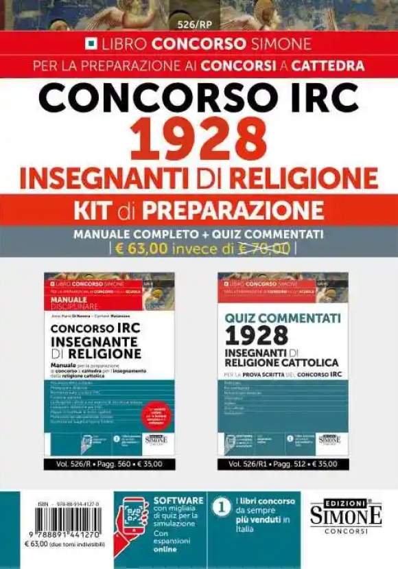 Kit 1928 Insegnanti Religione 2vol.