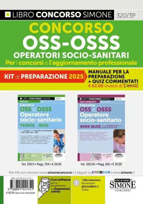 Kit Concorsi Oss E Osss Operatori 2vol.