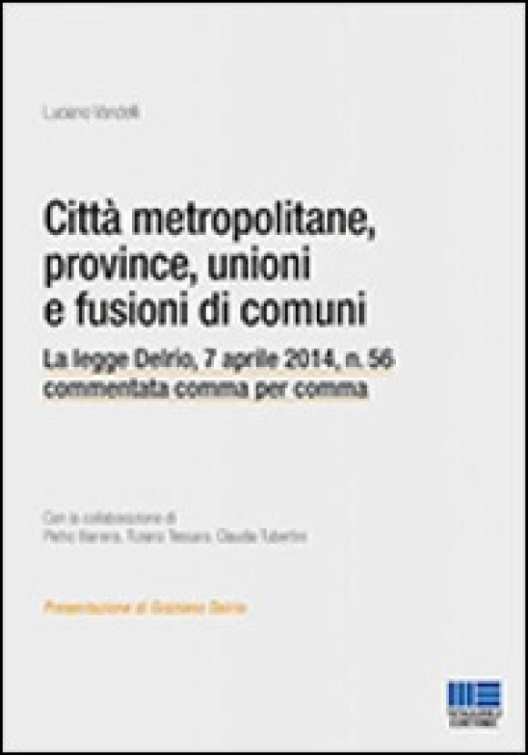 Citta' Metropolitane Province Unioni Fus