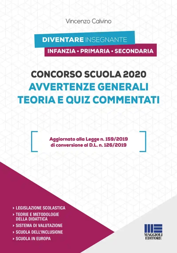 Concorso Scuola 2020 Avvertenze Gen.