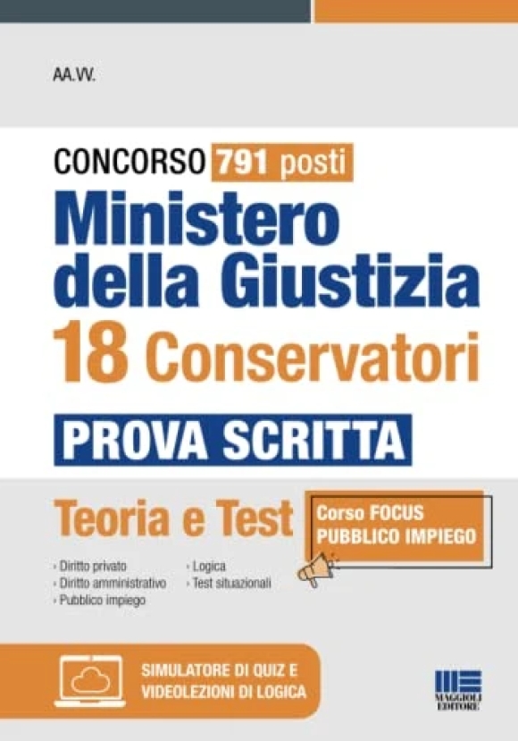 18 Conservatori Min.giustizia Pr.scritta