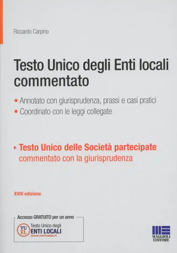 Testo Unico Enti Locali Commentato 18ed.