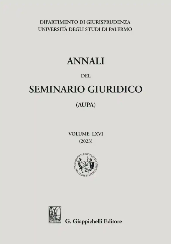 Annali Seminario Giuridico Universita' Palermo