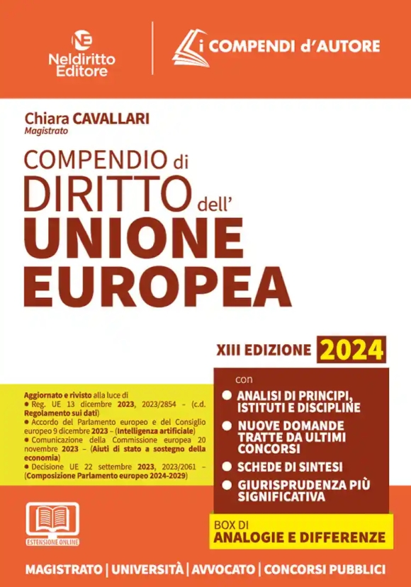 Compendio Diritto Unione Europea 2024