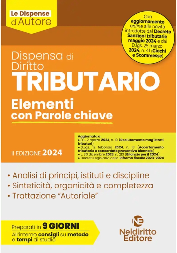 Dispensa Diritto Tributario 2024 2ed.