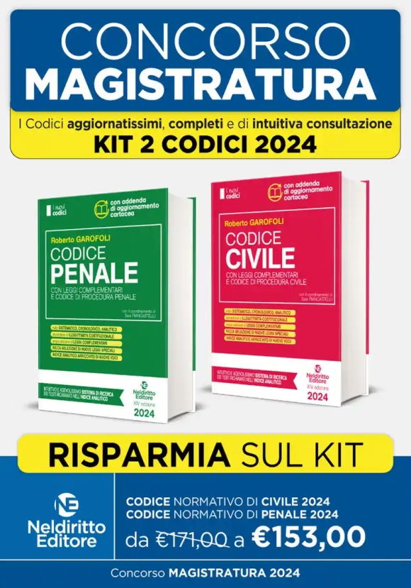 Kit Codici Magistratura 2024 Civ-pen.