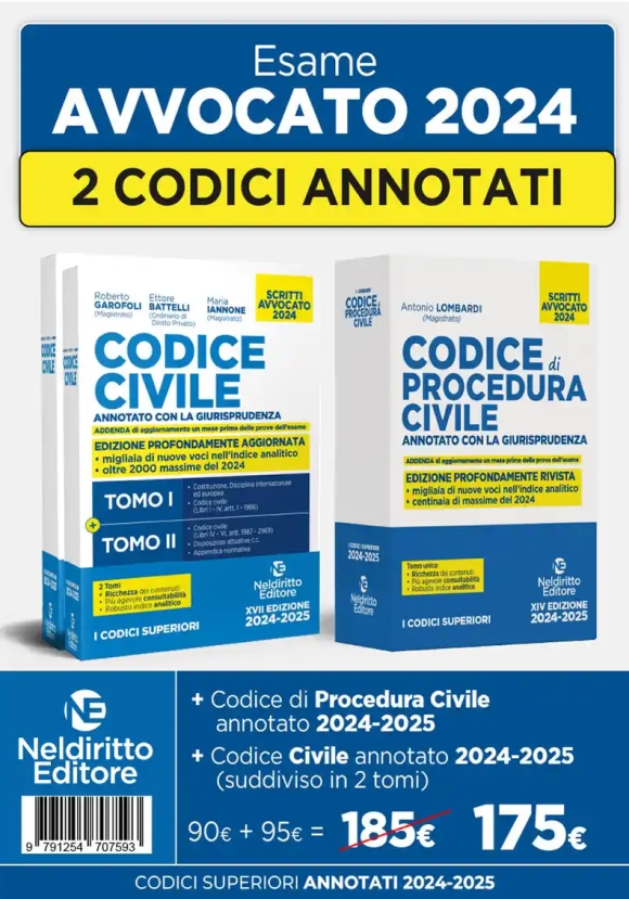 Kit 2v Codici Annotati - Civile + Procedura Civile