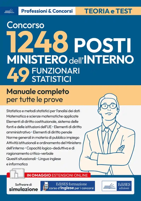 1248 - Funzionari Statistici Ministero Interno - Manuale Prova Scrit