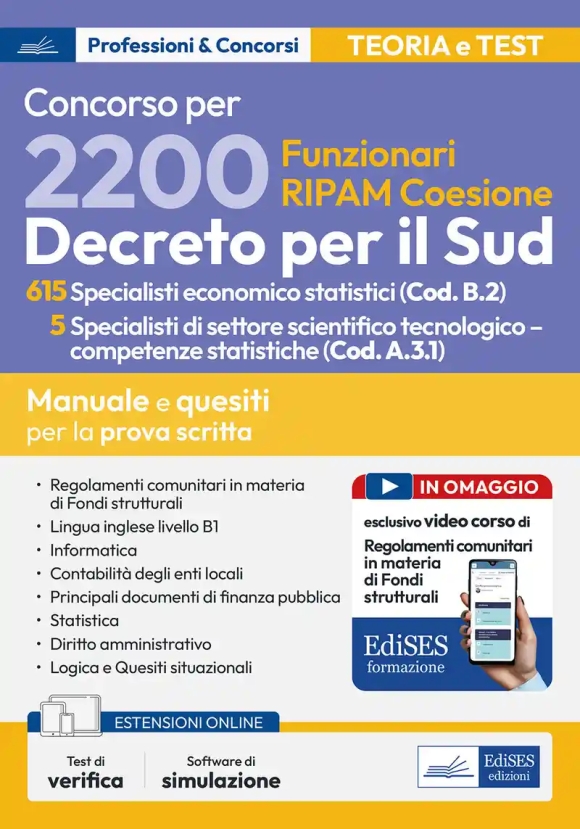 2200 Ripam Coesione Sud - 615 Specialisti Economici - Manuale