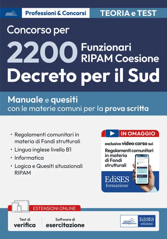 2200 Ripam Coesione Sud - Materie Comuni A Tutti I Profili - Manuale + Q