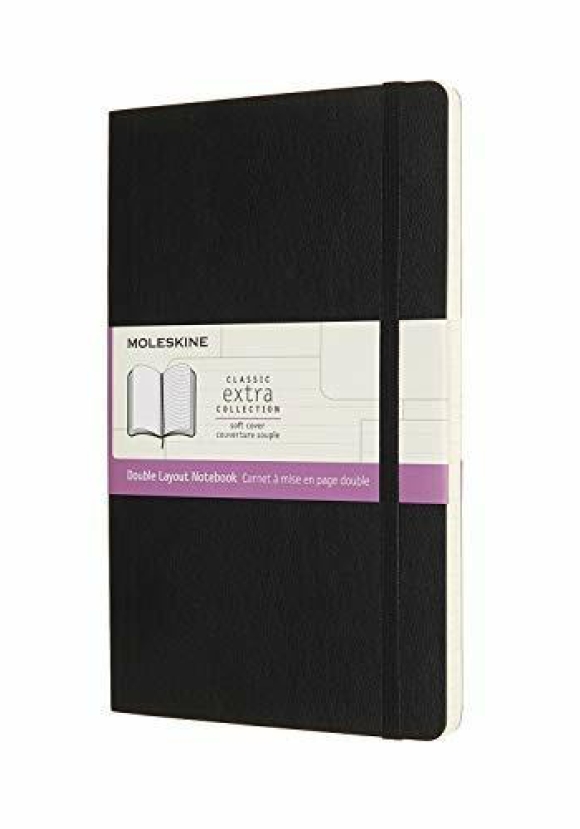 Notebook Large Rul-pla Black Soft