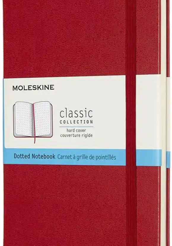 Notebook Med Dot Scarlet Red Hard