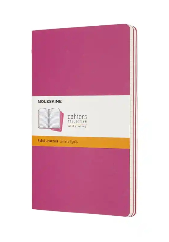 Moleskine Cahier Journals Large Ruled Kinetic Pink