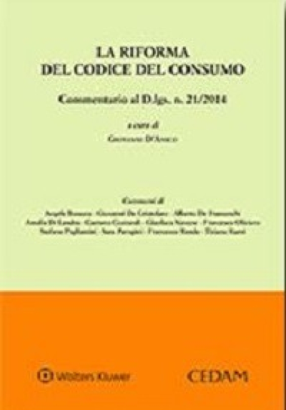 Riforma Codice Del Consumo Comm.dlgs 21