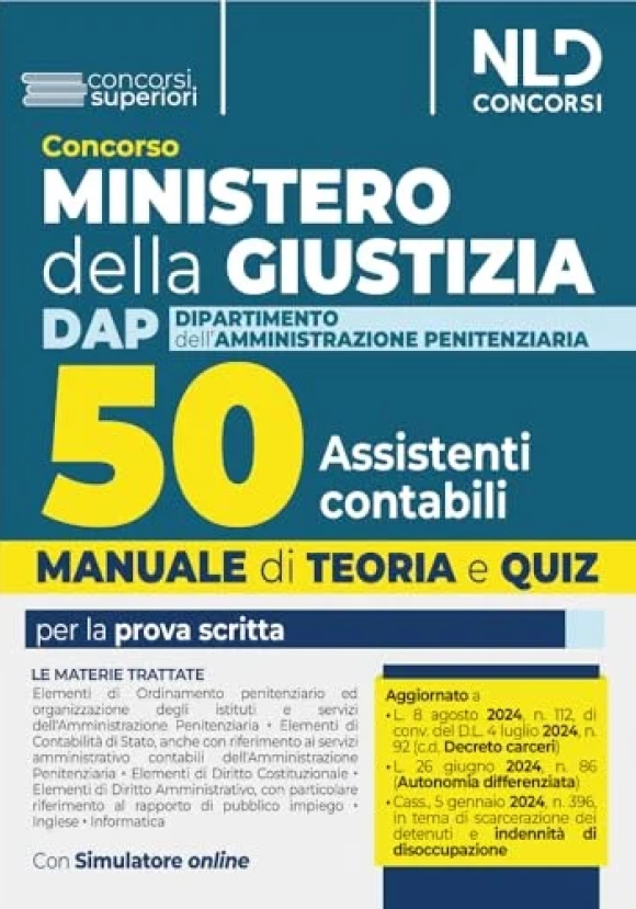 50 Assistenti Contabili Dap Min.giustiz.