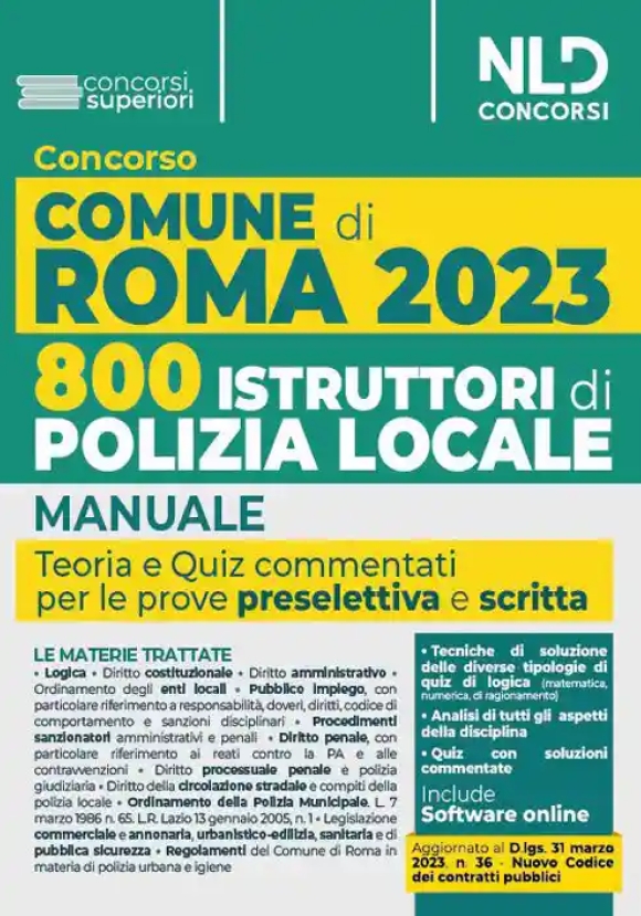 800 Istrut. Polizia Locale Com.roma 2023