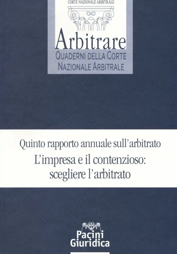 Quinto Rapporto Ann.arbitrato