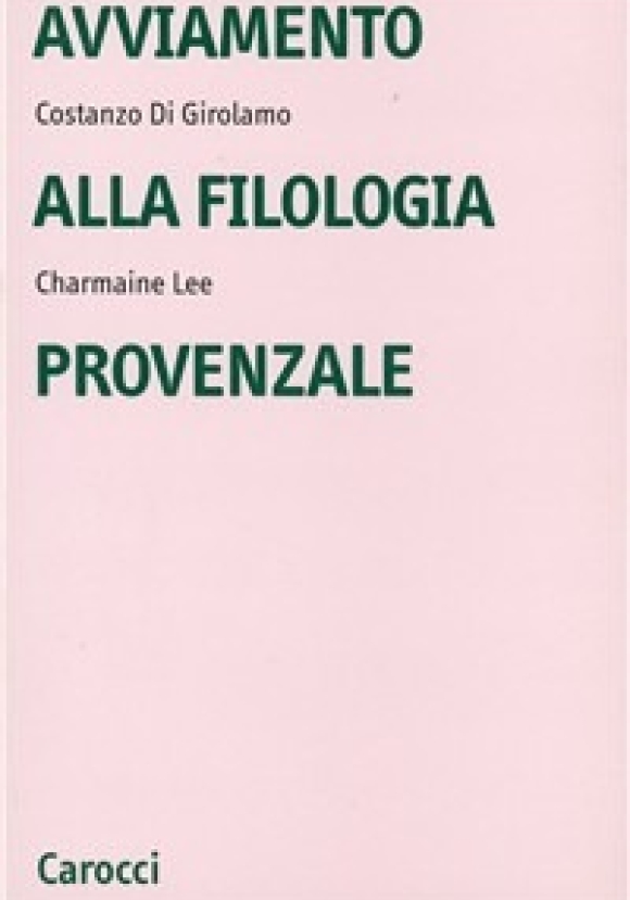 Avviamento Alla Filolofia Provenzale