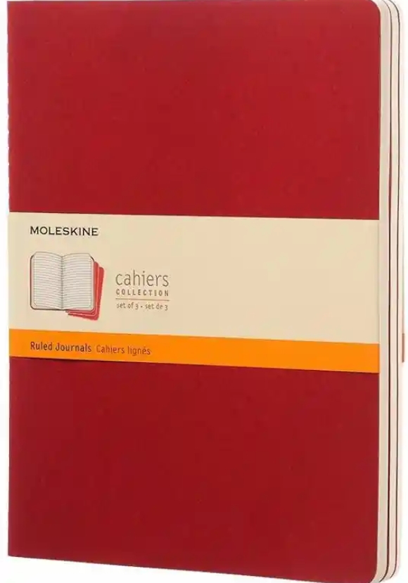 Cahier Jnls Xl Ruled Cranb.red