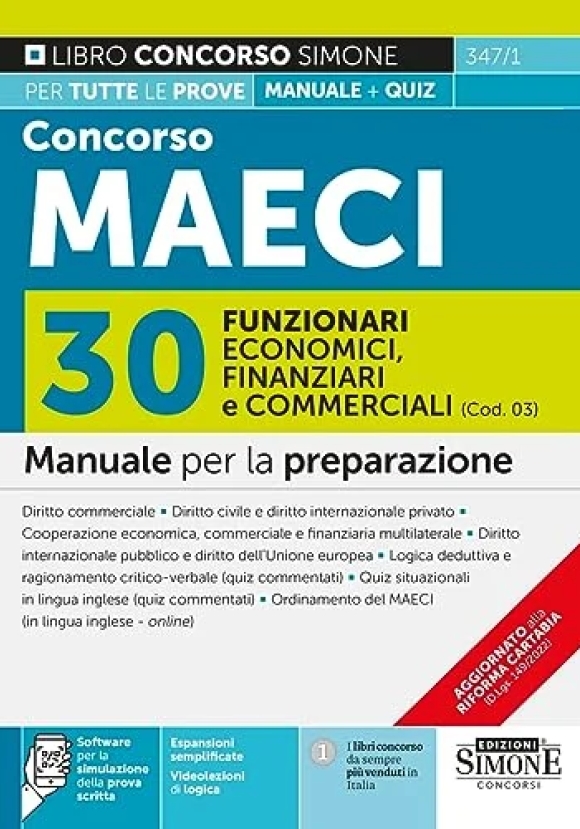 Concorso Maeci 2023 30 Funz.economici