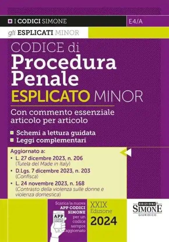 Codice Procedura Penale Espl.minor 2024