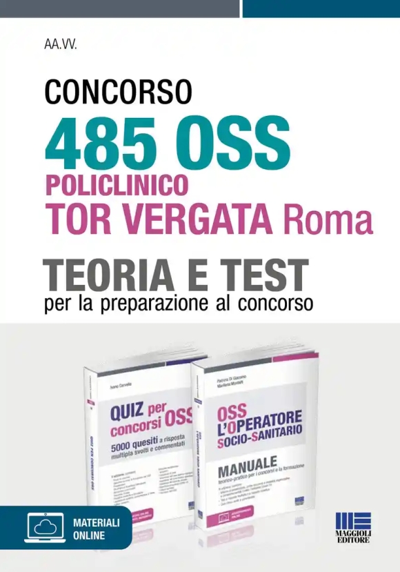 Kit 2v - 485 Oss Policlinico Tor Vergata Roma - Manuale + Quiz