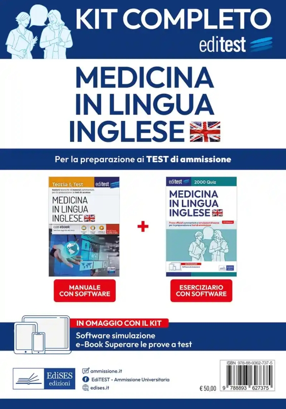 Kit Completo Editest Medicina In Lingua Inglese. Con E-book: Superare La Prova A Test. Con Software 