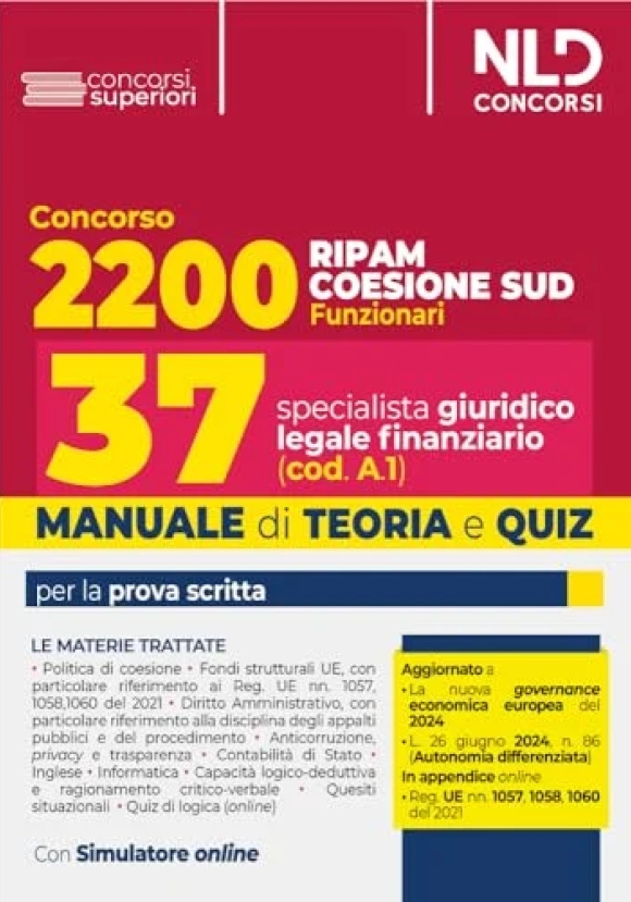 37 Specialista Giuridico Ripam Coes.sud